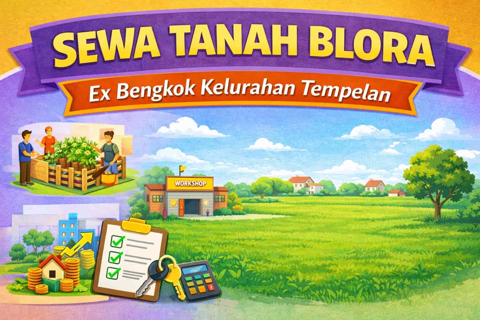 Sewa Tanah Blora: Sewa Aset Tanah Ex Bengkok Kelurahan Tempelan